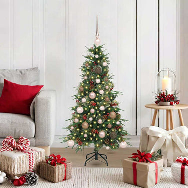 Vidaxl kunstmatige inklapbare kerstboom groen 120 cm pe en pvc