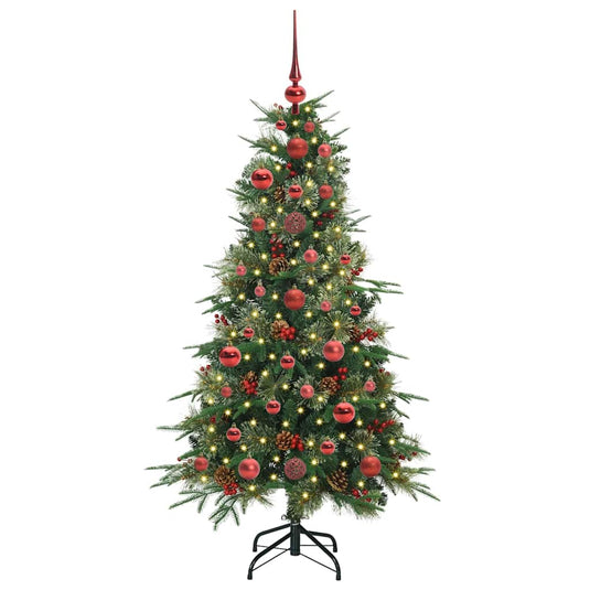 Vidaxl kunstmatige inklapbare kerstboom groen 120 cm pe en pvc