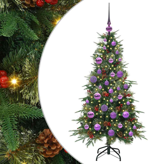 Vidaxl kunstmatige inklapbare kerstboom groen 120 cm pe en pvc