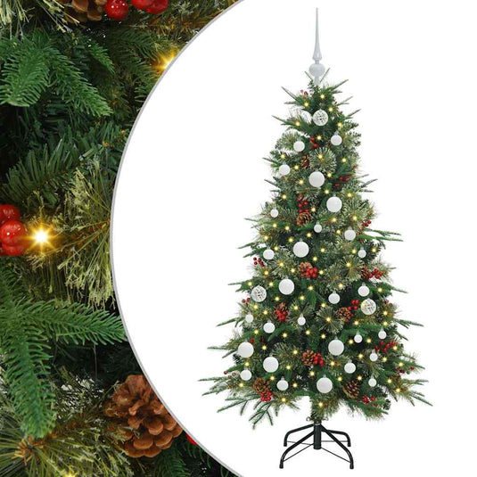 Vidaxl kunstmatige inklapbare kerstboom groen 150 cm pe en pvc