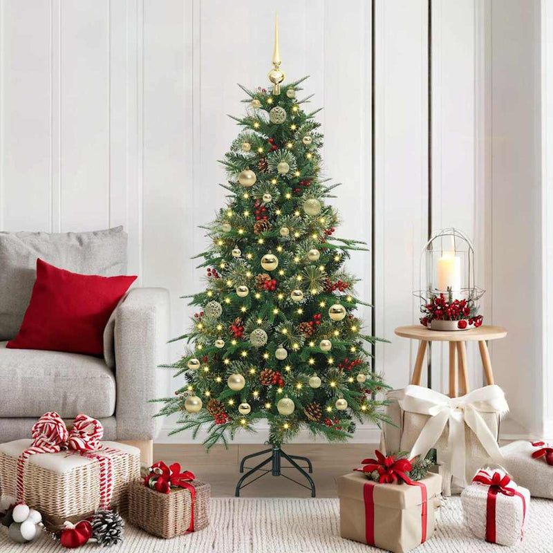 Load image into Gallery viewer, Vidaxl kunstmatige inklapbare kerstboom groen 150 cm pe en pvc
