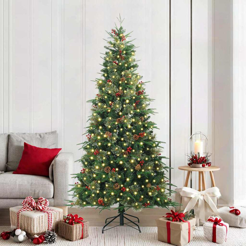 Load image into Gallery viewer, Vidaxl kunstmatige inklapbare kerstboom groen 210 cm pe en pvc
