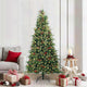 Vidaxl kunstmatige inklapbare kerstboom groen 210 cm pe en pvc