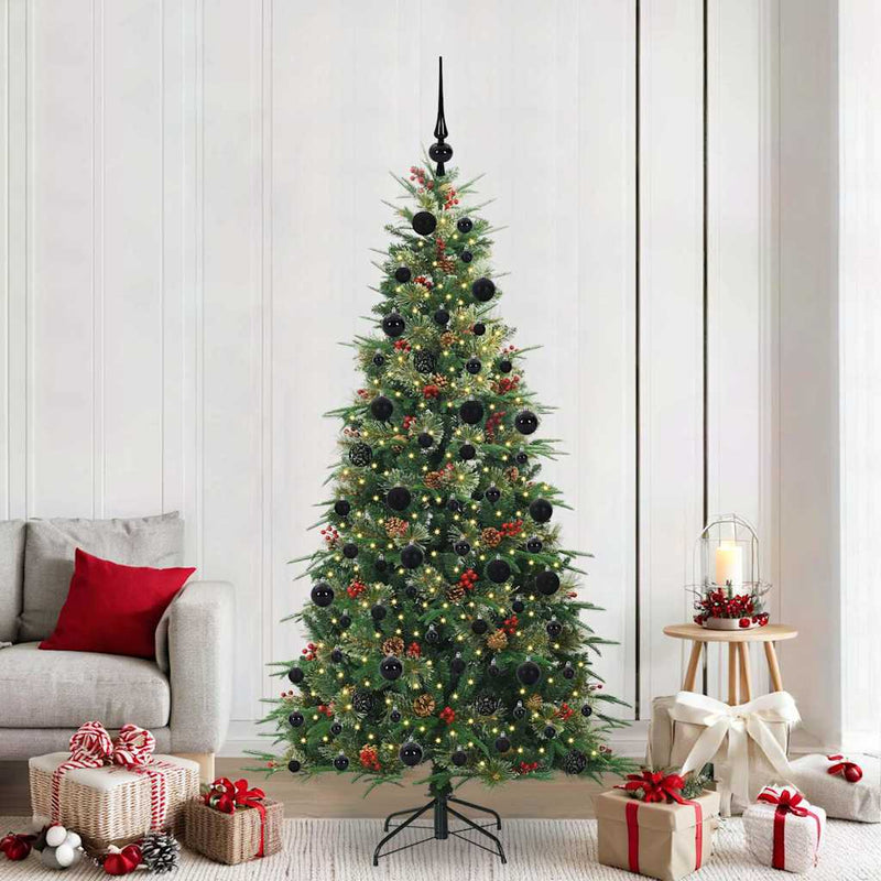 Load image into Gallery viewer, Vidaxl kunstmatige inklapbare kerstboom groen 210 cm pe en pvc
