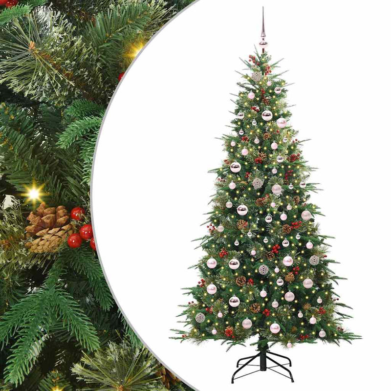 Load image into Gallery viewer, Vidaxl kunstmatige inklapbare kerstboom groen 210 cm pe en pvc
