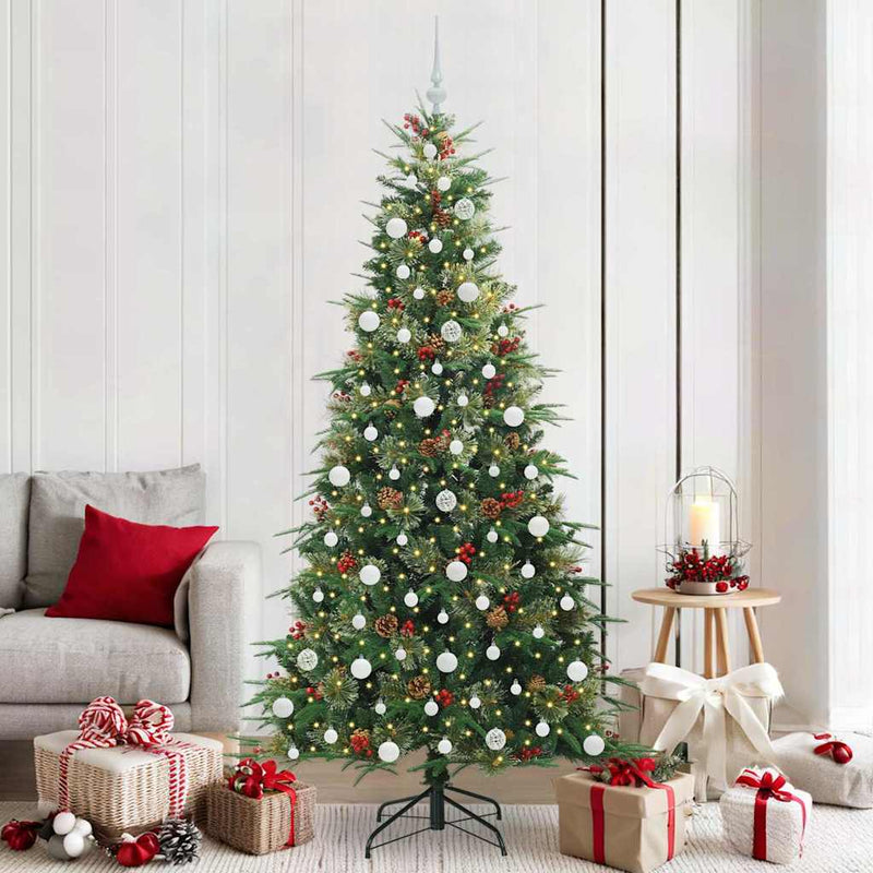 Load image into Gallery viewer, Vidaxl kunstmatige inklapbare kerstboom groen 210 cm pe en pvc
