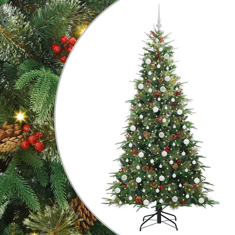 Load image into Gallery viewer, Vidaxl kunstmatige inklapbare kerstboom groen 210 cm pe en pvc
