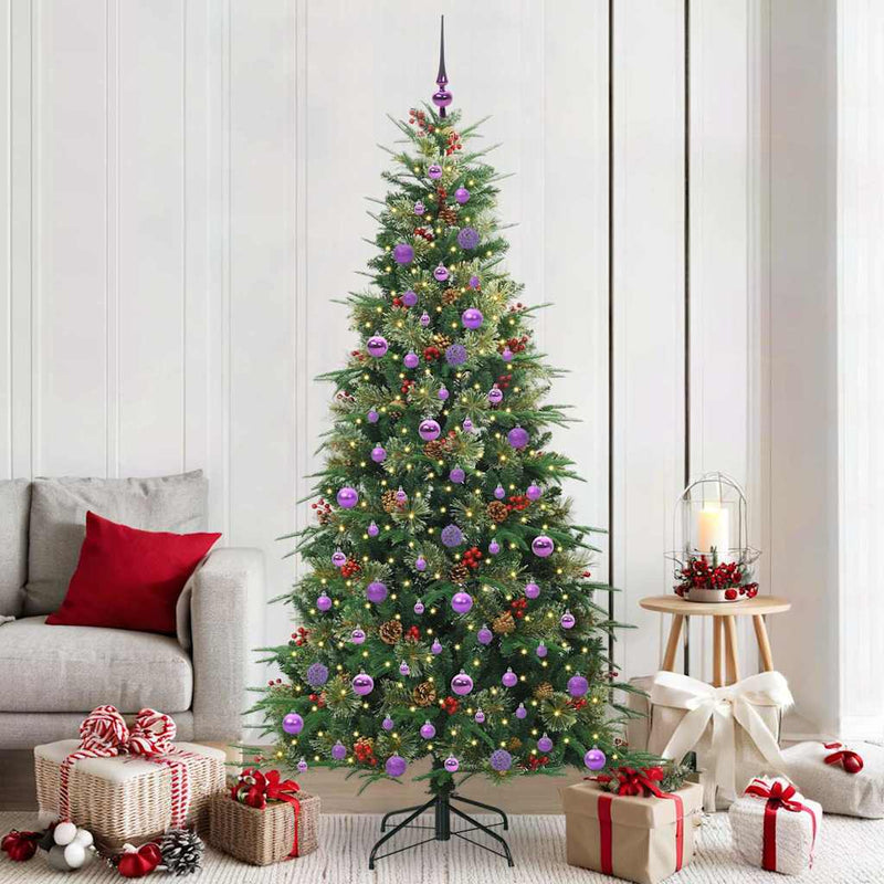 Load image into Gallery viewer, Vidaxl kunstmatige inklapbare kerstboom groen 210 cm pe en pvc
