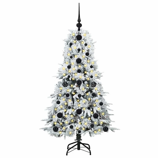 Vidaxl kunstmatige inklapbare kerstboom wit 120 cm pe en pvc