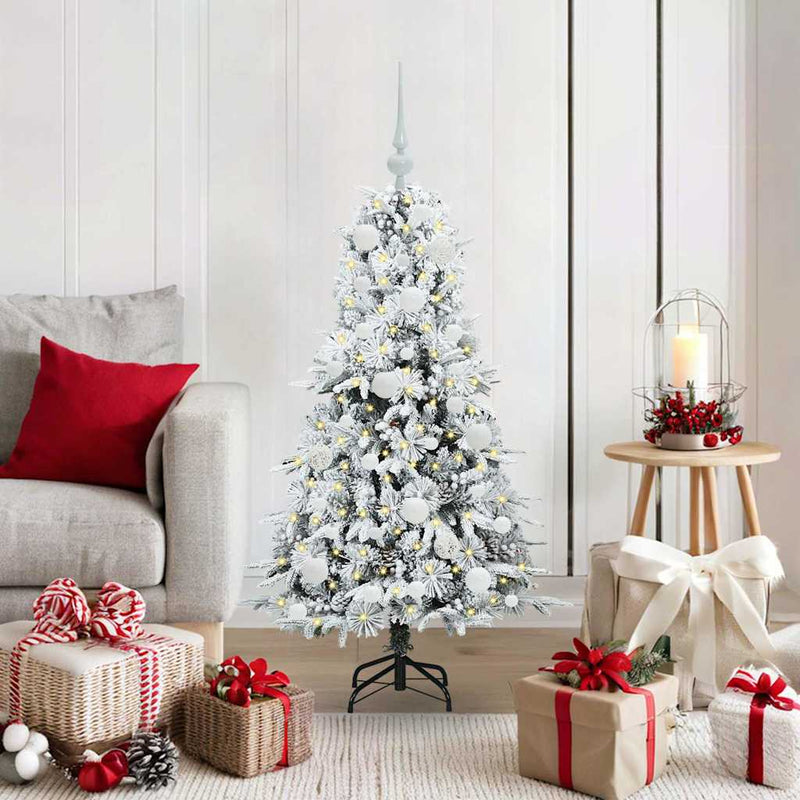 Load image into Gallery viewer, Vidaxl kunstmatige inklapbare kerstboom wit 120 cm pe en pvc
