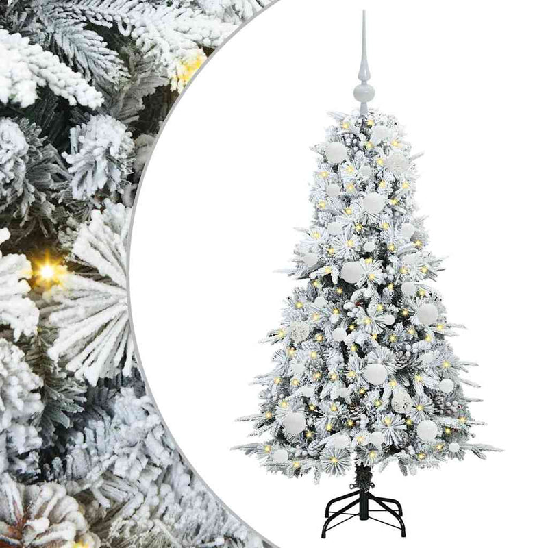 Load image into Gallery viewer, Vidaxl kunstmatige inklapbare kerstboom wit 120 cm pe en pvc
