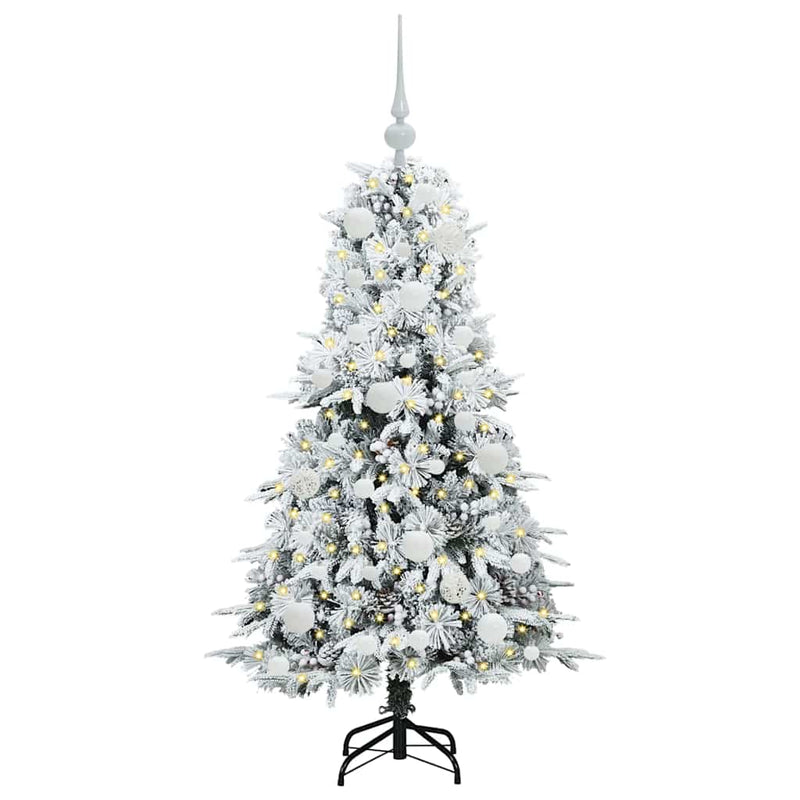 Load image into Gallery viewer, Vidaxl kunstmatige inklapbare kerstboom wit 120 cm pe en pvc
