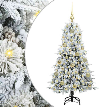 Vidaxl kunstmatige inklapbare kerstboom wit 120 cm pe en pvc