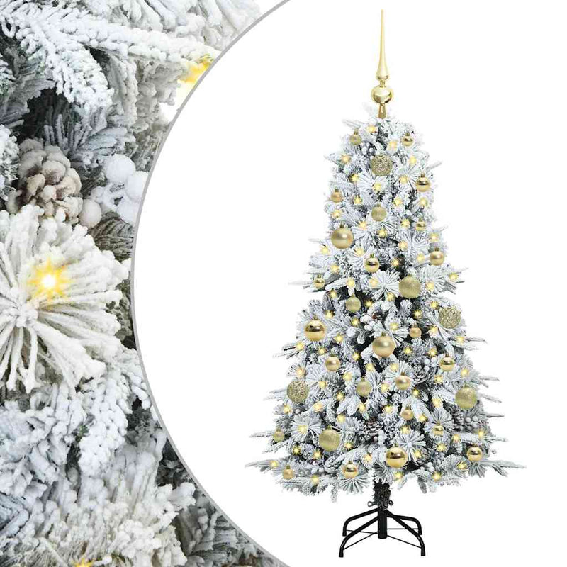 Load image into Gallery viewer, Vidaxl kunstmatige inklapbare kerstboom wit 120 cm pe en pvc

