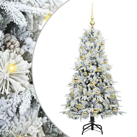 Vidaxl kunstmatige inklapbare kerstboom wit 120 cm pe en pvc