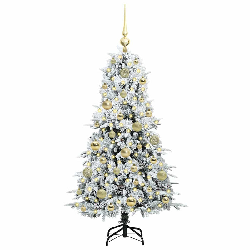 Load image into Gallery viewer, Vidaxl kunstmatige inklapbare kerstboom wit 120 cm pe en pvc
