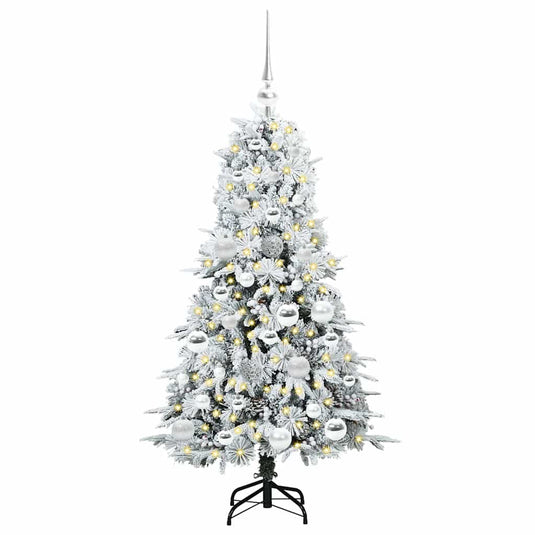 Vidaxl kunstmatige inklapbare kerstboom wit 120 cm pe en pvc