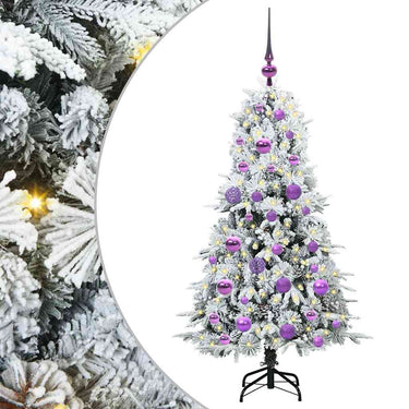 Vidaxl kunstmatige inklapbare kerstboom wit 120 cm pe en pvc