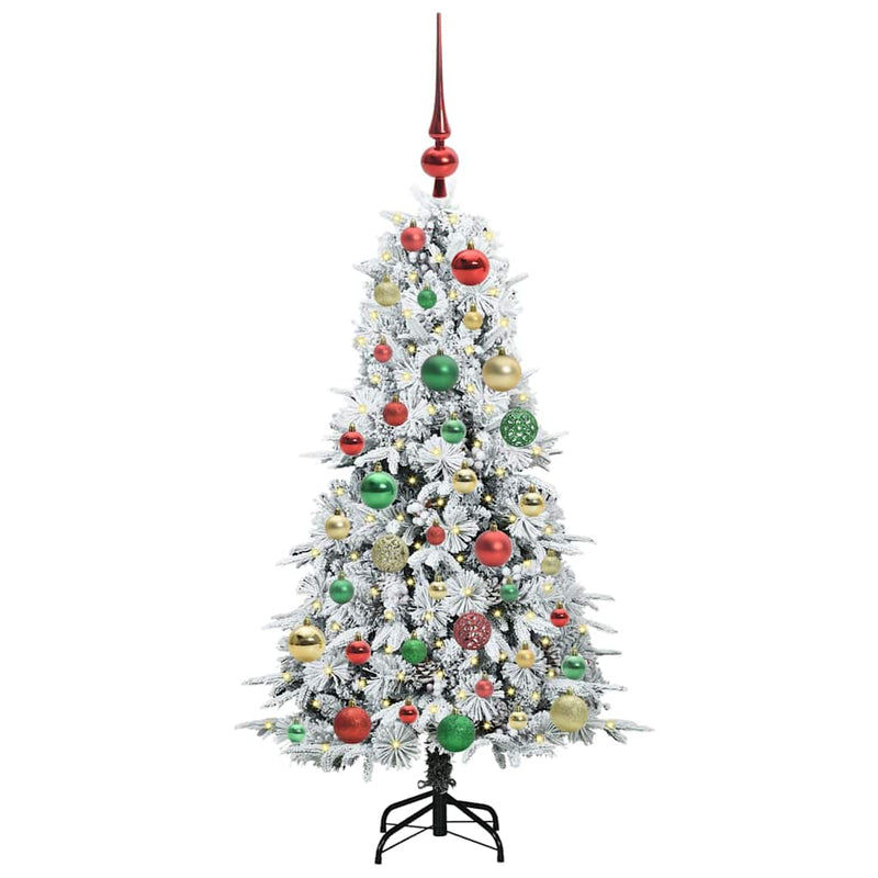 Load image into Gallery viewer, Vidaxl kunstmatige inklapbare kerstboom wit 120 cm pe en pvc
