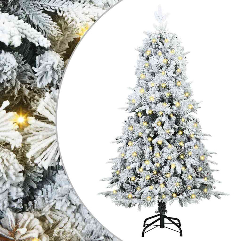 Load image into Gallery viewer, Vidaxl kunstmatige inklapbare kerstboom wit 150 cm pe en pvc
