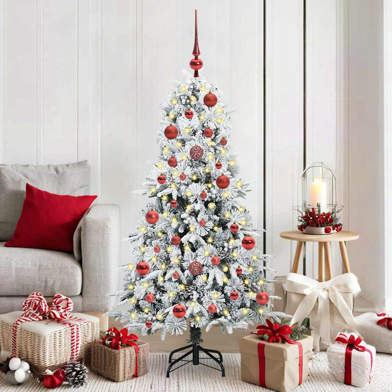 Load image into Gallery viewer, Vidaxl kunstmatige inklapbare kerstboom wit 150 cm pe en pvc
