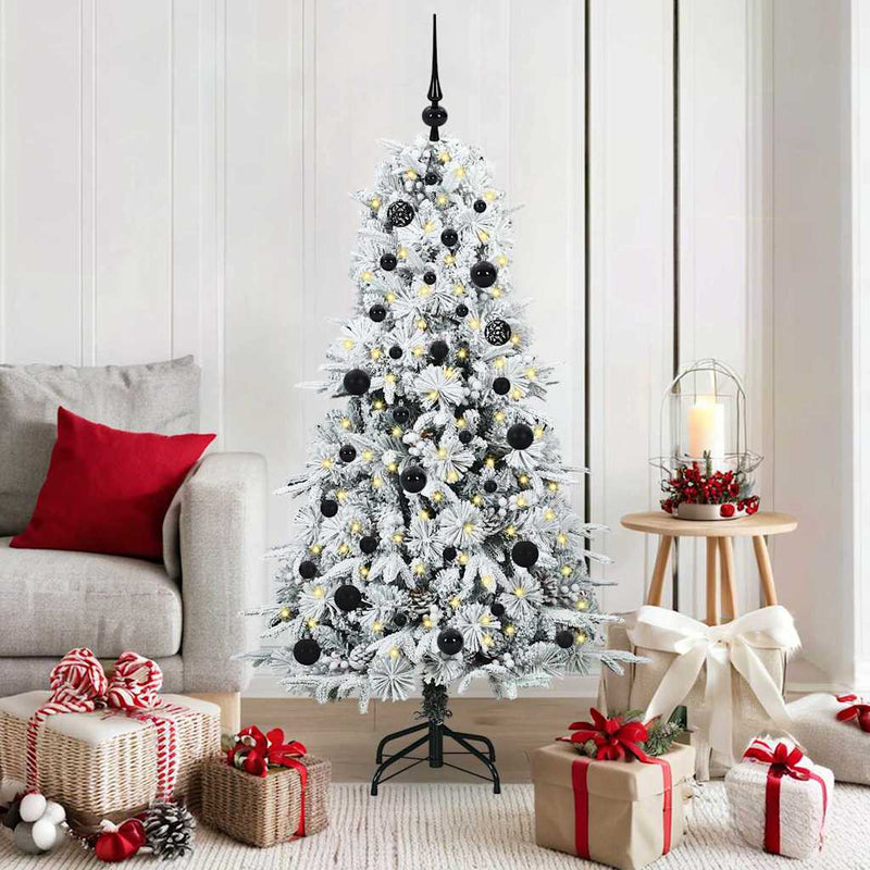 Load image into Gallery viewer, Vidaxl kunstmatige inklapbare kerstboom wit 150 cm pe en pvc
