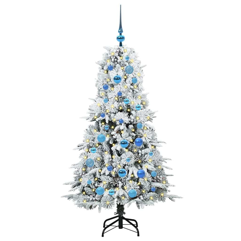 Load image into Gallery viewer, Vidaxl kunstmatige inklapbare kerstboom wit 150 cm pe en pvc
