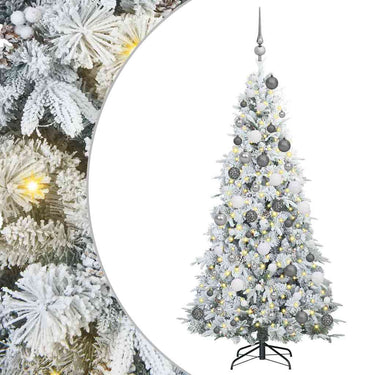Vidaxl kunstmatige inklapbare kerstboom wit 180 cm pe en pvc