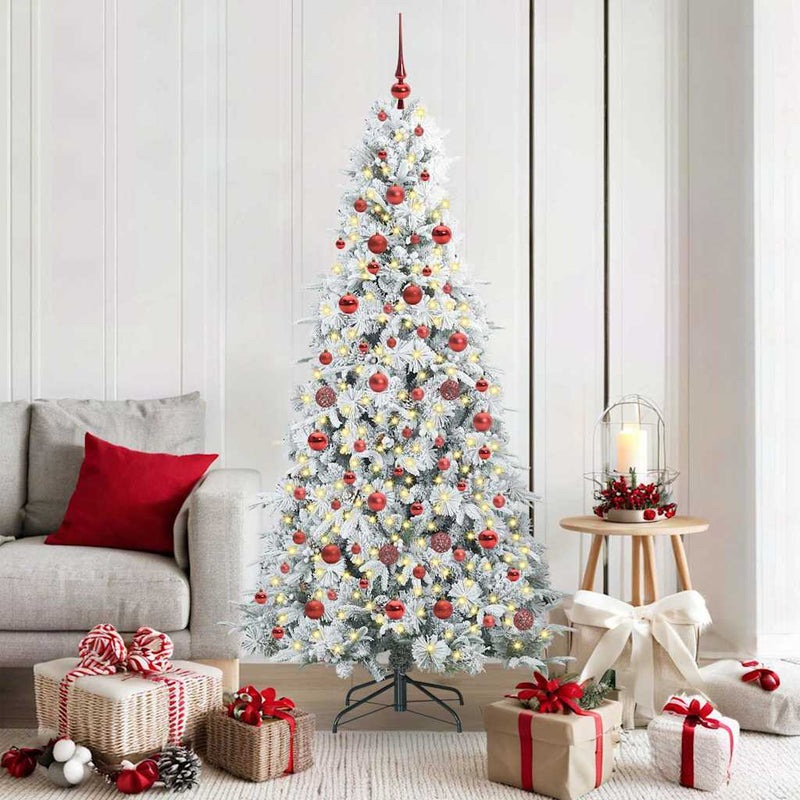 Load image into Gallery viewer, Vidaxl kunstmatige inklapbare kerstboom wit 180 cm pe en pvc
