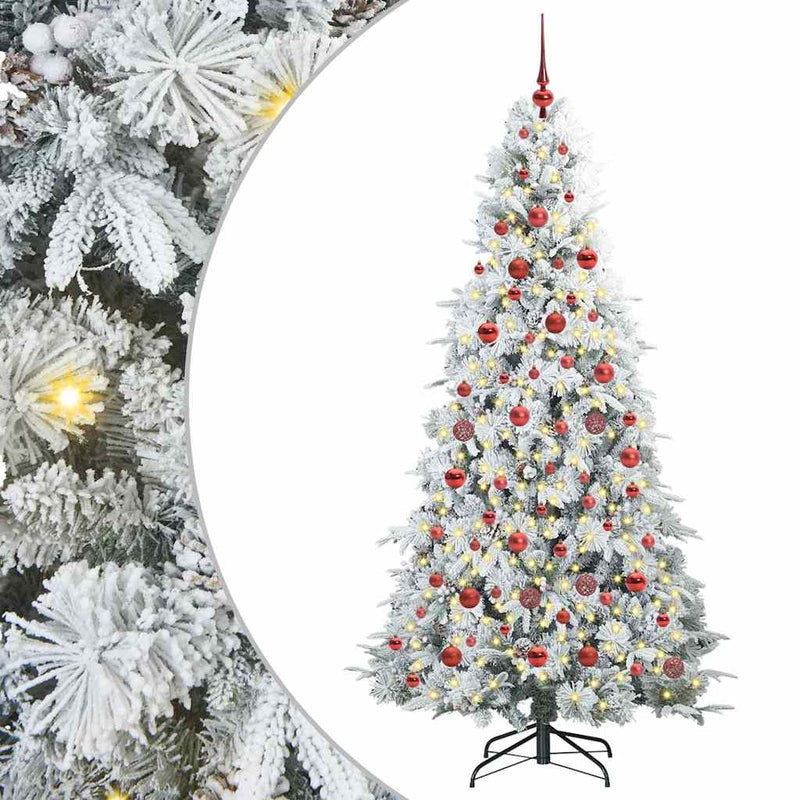 Load image into Gallery viewer, Vidaxl kunstmatige inklapbare kerstboom wit 180 cm pe en pvc
