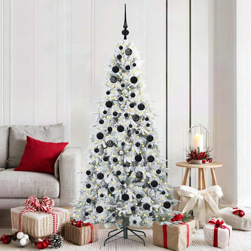 Load image into Gallery viewer, Vidaxl kunstmatige inklapbare kerstboom wit 180 cm pe en pvc

