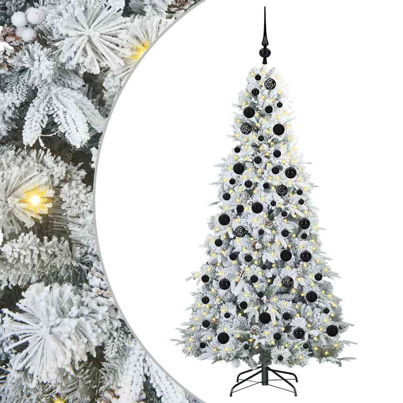 Load image into Gallery viewer, Vidaxl kunstmatige inklapbare kerstboom wit 180 cm pe en pvc
