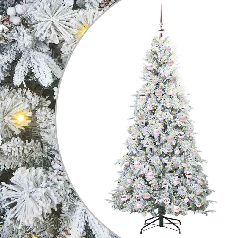 Load image into Gallery viewer, Vidaxl kunstmatige inklapbare kerstboom wit 180 cm pe en pvc
