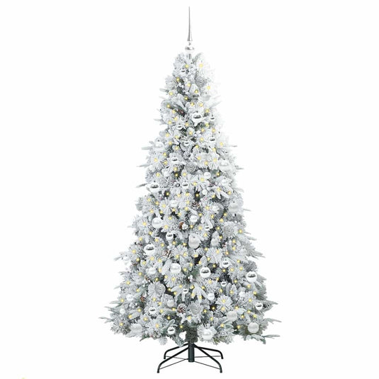 Vidaxl kunstmatige inklapbare kerstboom wit 180 cm pe en pvc