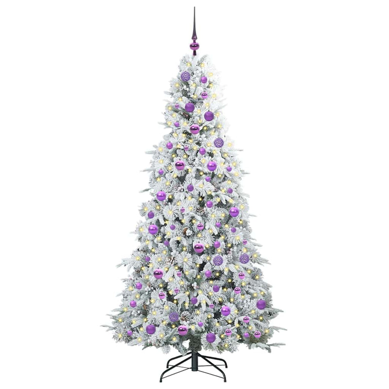 Load image into Gallery viewer, Vidaxl kunstmatige inklapbare kerstboom wit 180 cm pe en pvc
