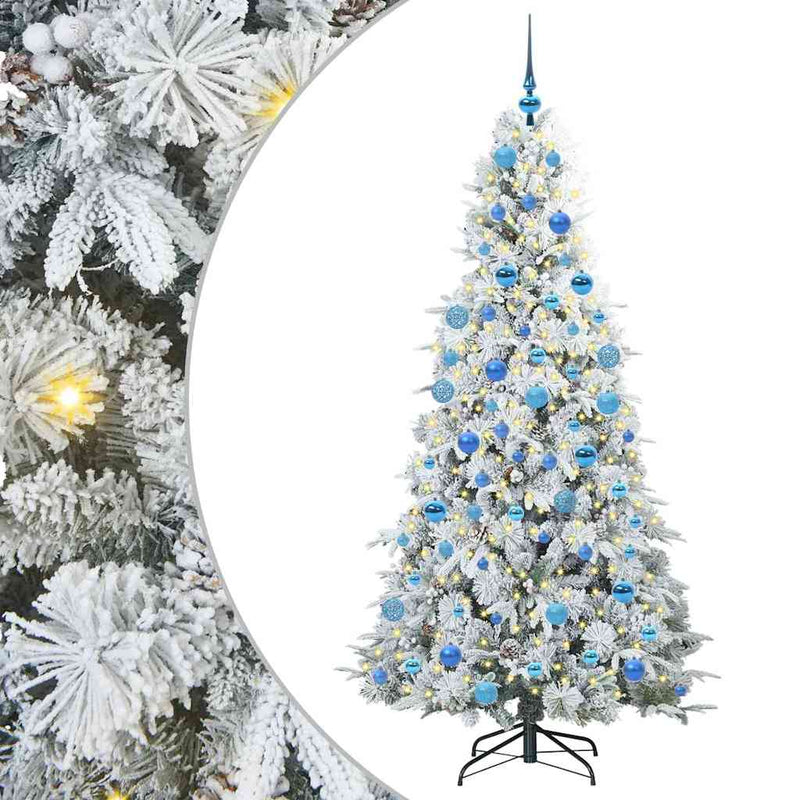 Load image into Gallery viewer, Vidaxl kunstmatige inklapbare kerstboom wit 180 cm pe en pvc
