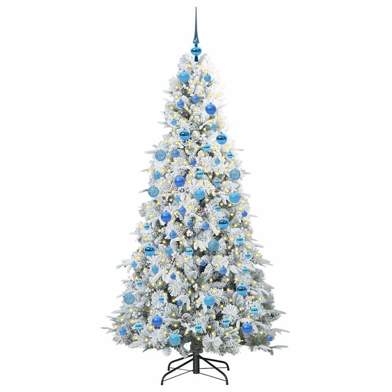 Load image into Gallery viewer, Vidaxl kunstmatige inklapbare kerstboom wit 180 cm pe en pvc

