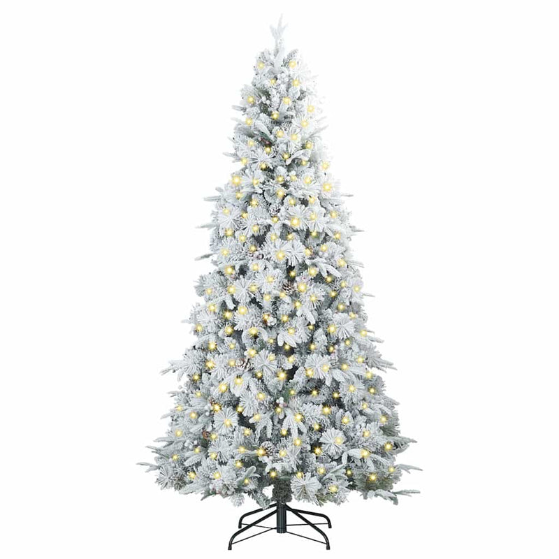Load image into Gallery viewer, Vidaxl kunstmatige inklapbare kerstboom wit 210 cm pe en pvc
