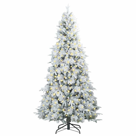 Vidaxl kunstmatige inklapbare kerstboom wit 210 cm pe en pvc