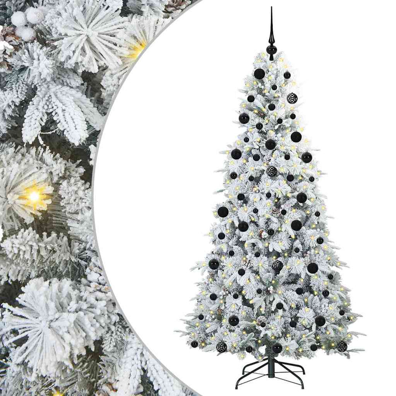 Load image into Gallery viewer, Vidaxl kunstmatige inklapbare kerstboom wit 210 cm pe en pvc
