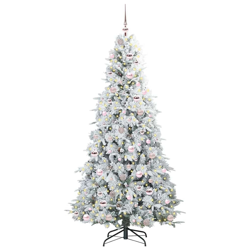 Load image into Gallery viewer, Vidaxl kunstmatige inklapbare kerstboom wit 210 cm pe en pvc
