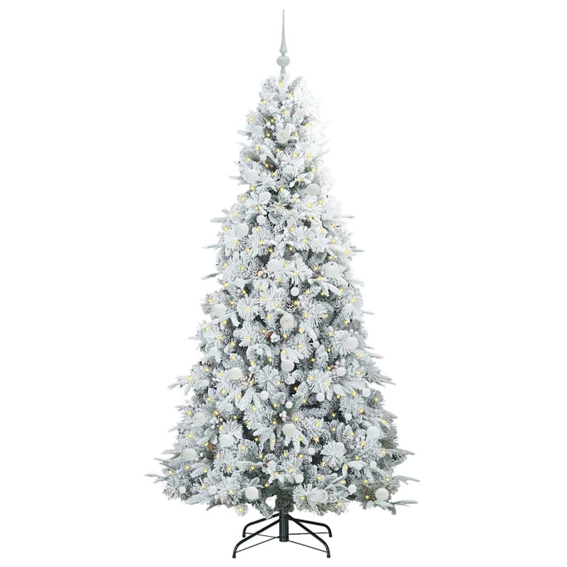 Load image into Gallery viewer, Vidaxl kunstmatige inklapbare kerstboom wit 210 cm pe en pvc
