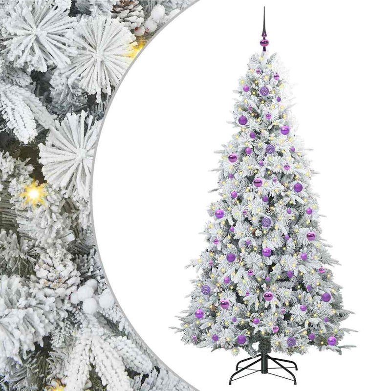Load image into Gallery viewer, Vidaxl kunstmatige inklapbare kerstboom wit 210 cm pe en pvc
