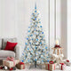 Vidaxl kunstmatige inklapbare kerstboom wit 210 cm pe en pvc