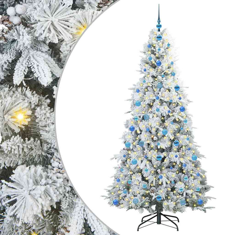 Load image into Gallery viewer, Vidaxl kunstmatige inklapbare kerstboom wit 210 cm pe en pvc
