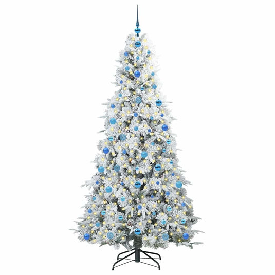 Vidaxl kunstmatige inklapbare kerstboom wit 210 cm pe en pvc