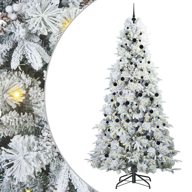 Load image into Gallery viewer, Vidaxl kunstmatige inklapbare kerstboom wit 240 cm pe en pvc
