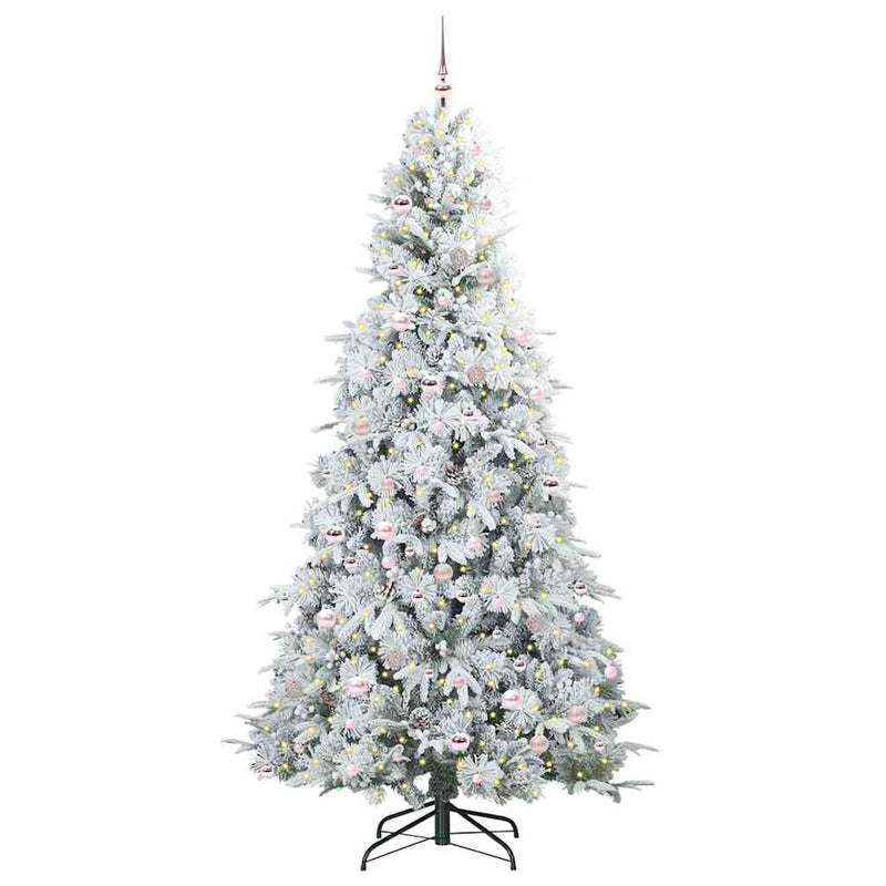 Load image into Gallery viewer, Vidaxl kunstmatige inklapbare kerstboom wit 240 cm pe en pvc
