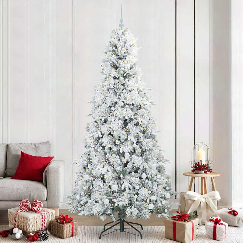 Load image into Gallery viewer, Vidaxl kunstmatige inklapbare kerstboom wit 240 cm pe en pvc
