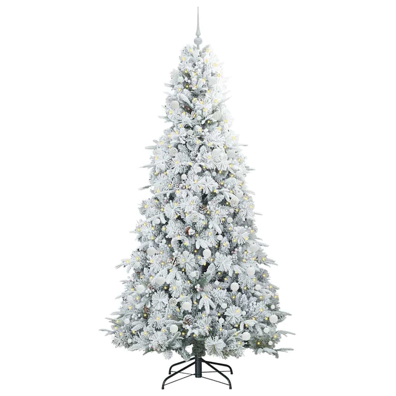 Load image into Gallery viewer, Vidaxl kunstmatige inklapbare kerstboom wit 240 cm pe en pvc
